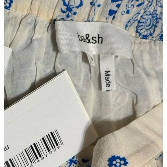 Blue and White Patterned Maxi Skirt - Picture 4 of 6